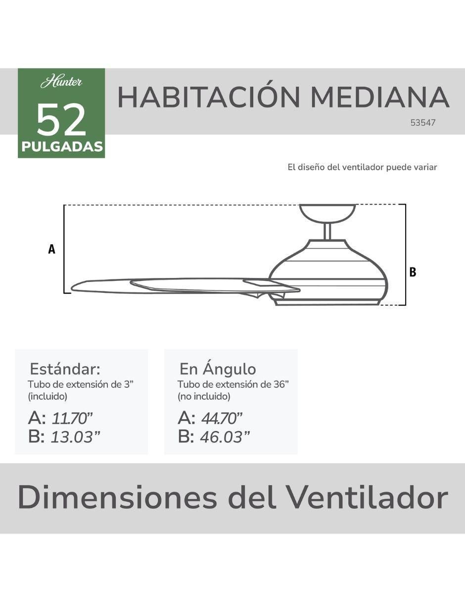 Ventilador de techo con control remoto 3 velocidades 4