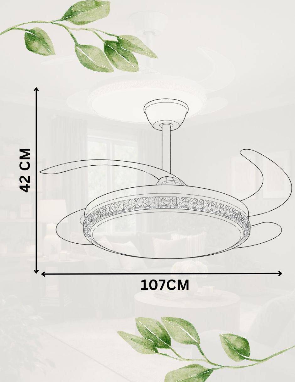 Ventilador de techo  con control remoto 6 velocidades 9