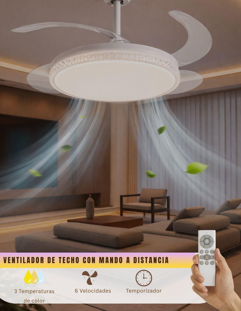 Ventilador de techo  con control remoto 6 velocidades 4