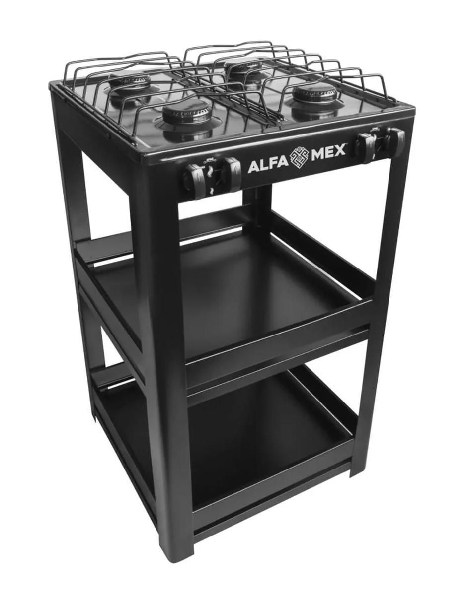 Parrilla de gas 411-4-negro de acero porcelanizado 2