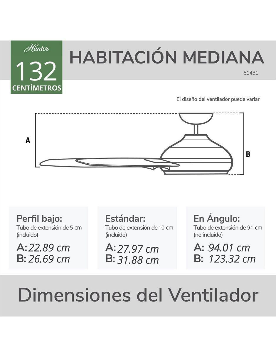 Ventilador de techo con control remoto 3 velocidades 5