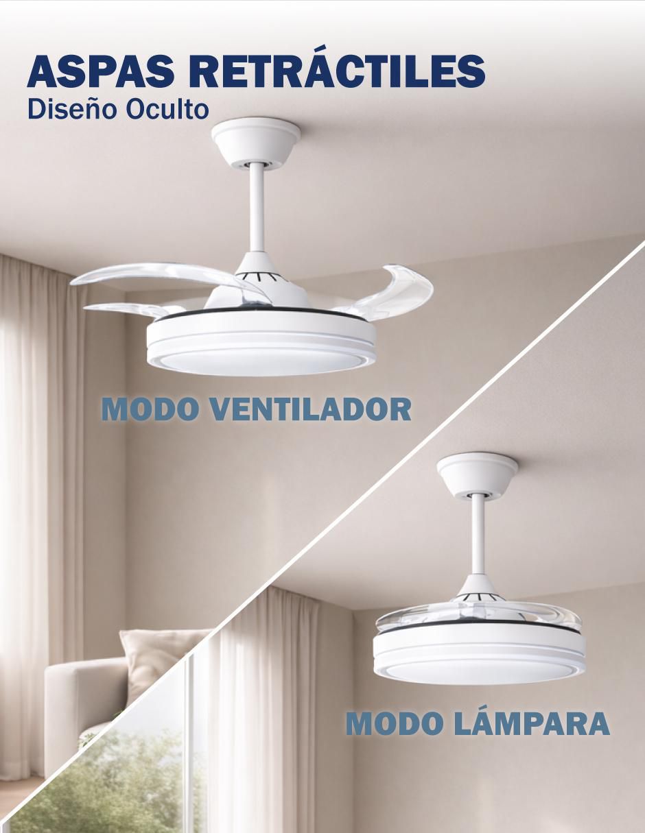 Ventilador de techo con control remoto 6 velocidades 4