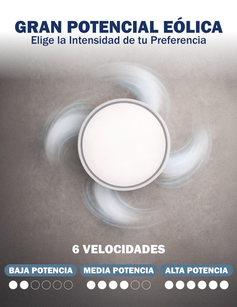 Ventilador de techo con control remoto 6 velocidades 10